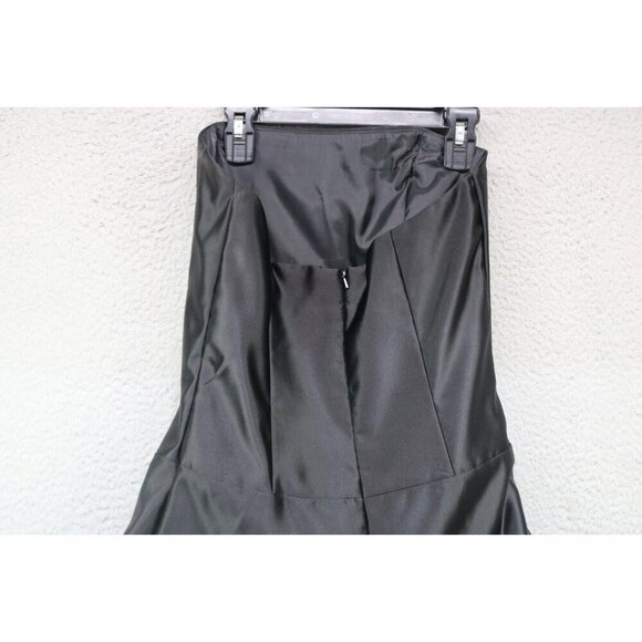 Cach'e Black Strapless Satin Party Dress-Jeweled Pin-Size 8-Whimsigoth - Picture 12 of 14